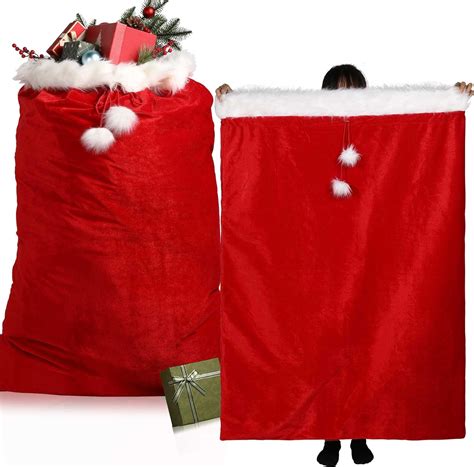 fake tree bag red velvet|Amazon.com: Extra Large Red Velvet Santa Bag.